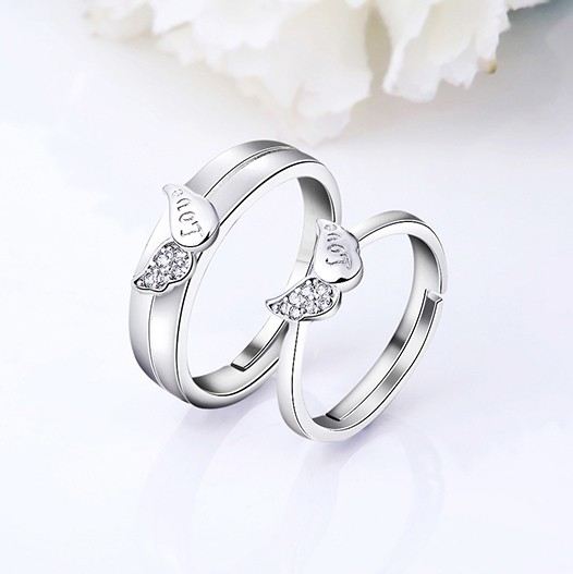 925 Sterling Silver Kreativa Änglavingar "With You" Parringar