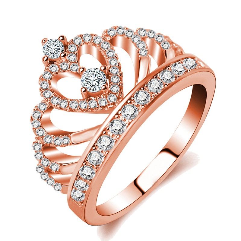 Design Romantiska Gåvor För Kärlek Rosa Guld Kronring