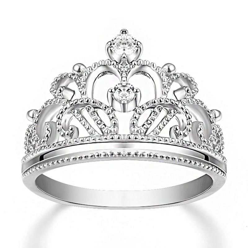 Elegant Nscd Diamant Dekorerad Krona Damring