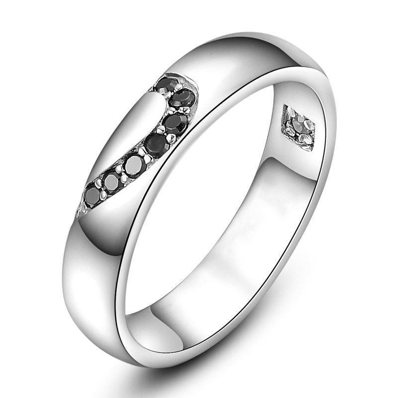 Forever Love 925 Sterling Silver Matchande Hjärtan Ringar För Par (Pris För Ett Par)