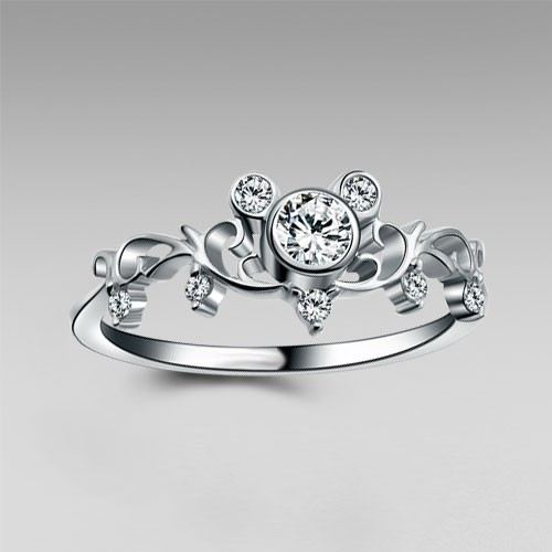 Inspirerad 925 Sterling Silver Damring Lillfingerring