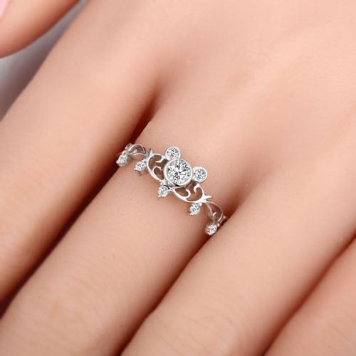 Inspirerad 925 Sterling Silver Damring Lillfingerring