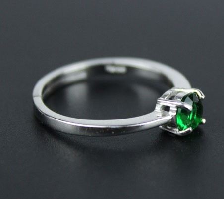 Kreativ Diamantformad Ölflaska Inlagd S925 Sterling Silver Damjusterbar Ring