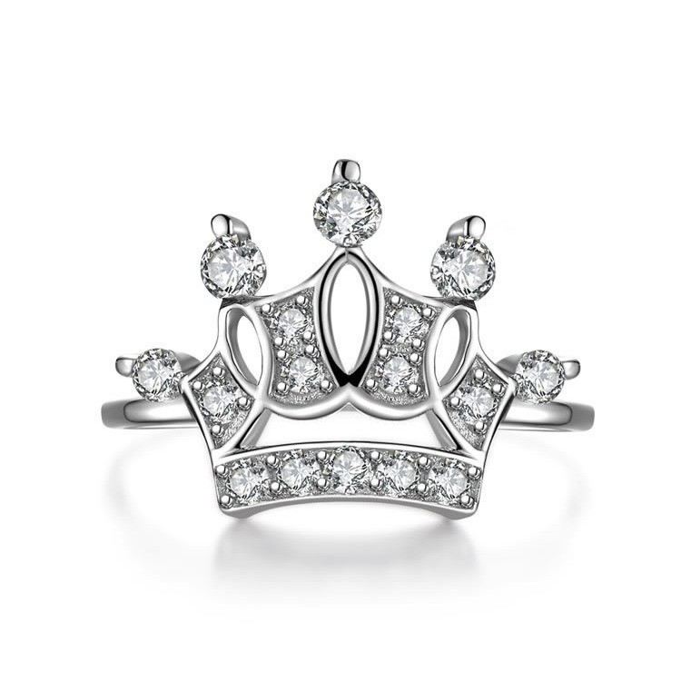 Ny Enkel Atmosfärisk Heta 925 Sterling Silver Kronring