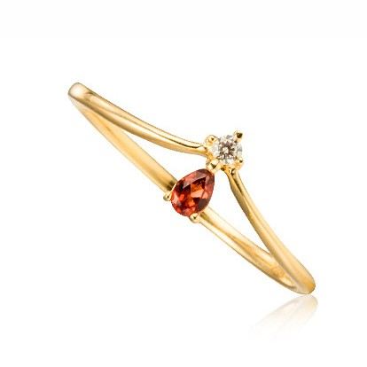 Originaldesign 9K Guld Inlagda Granatälskare Parringar