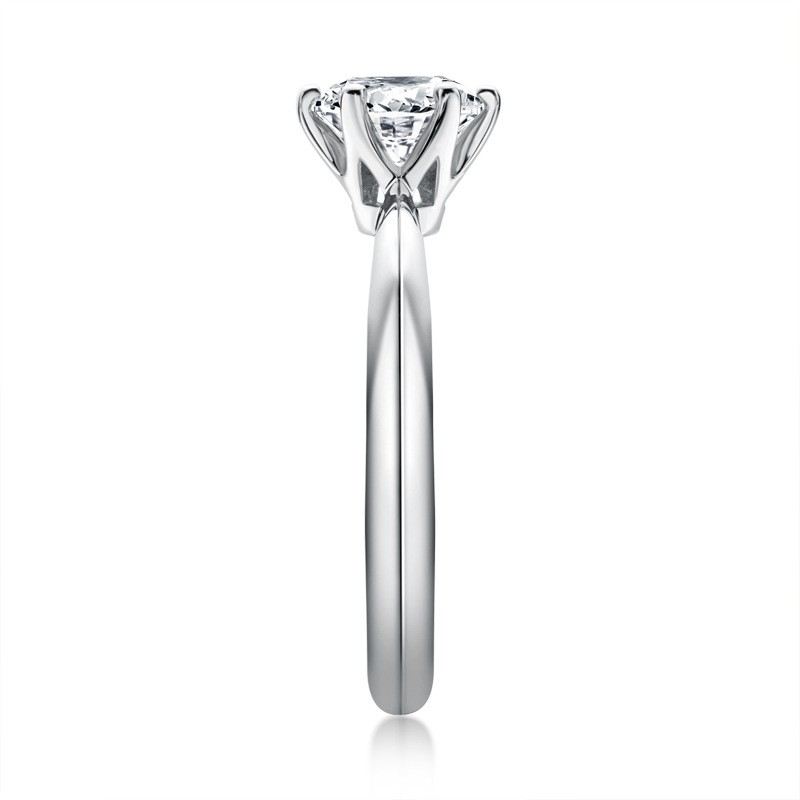 Sterlingsilver 1.0 Karat Moissanite Löfte / Bröllop / Förlovningsring För Dam Flickvänner Alla Hjärtans Dag Gåva