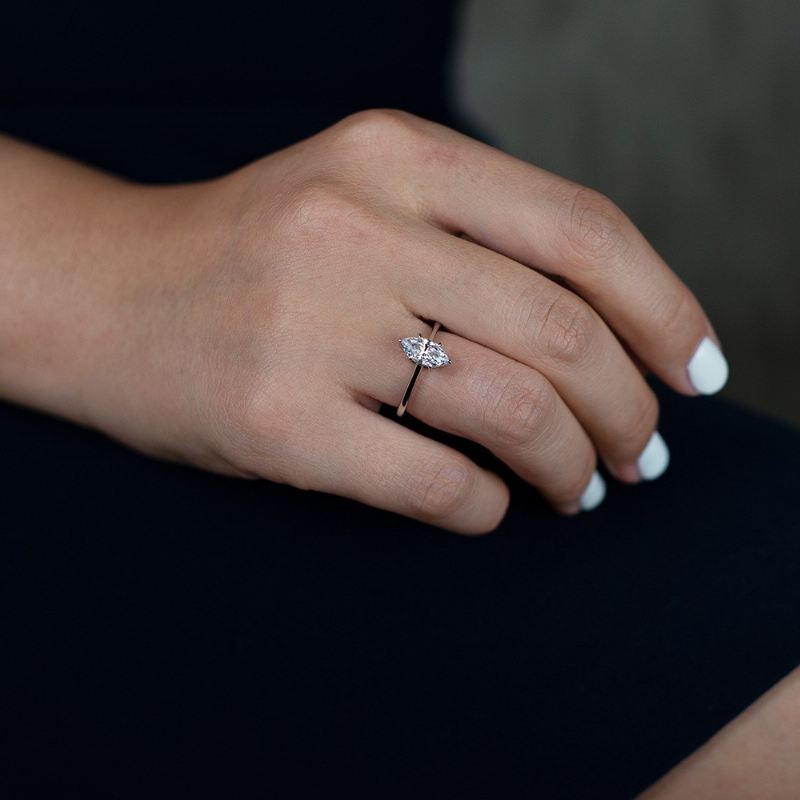 Superblix Konstgjord Safir Löfte Ring Set