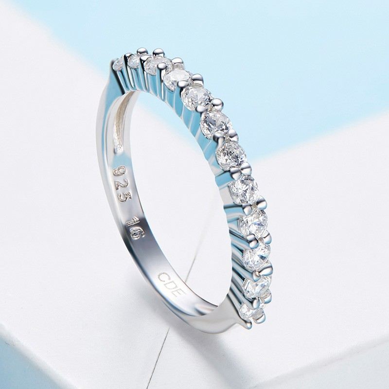 Utsökt Atmosfär 925 Silver Bokstäver Par Ringar