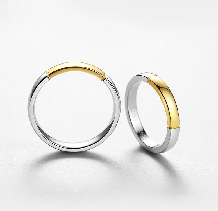 Vi Är Tillsammans S925 Sterling Silver Och 18K Guldälskare Parringar