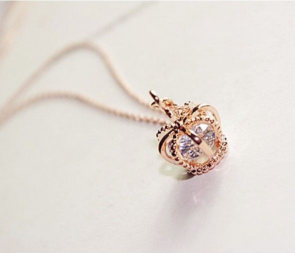 Elegant Söt Kristallkrona Dammode Halsband