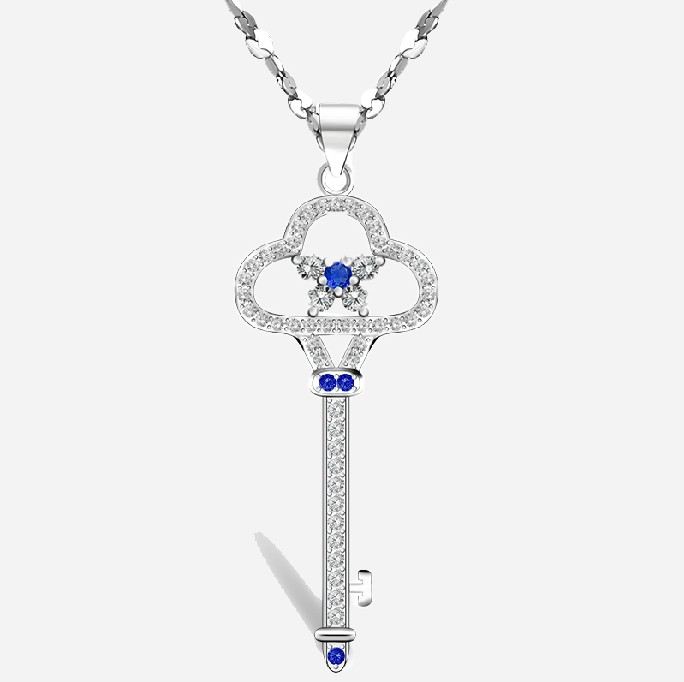Mode 925 Sterling Silver Korolla Nyckel Sterling Silver Halsband