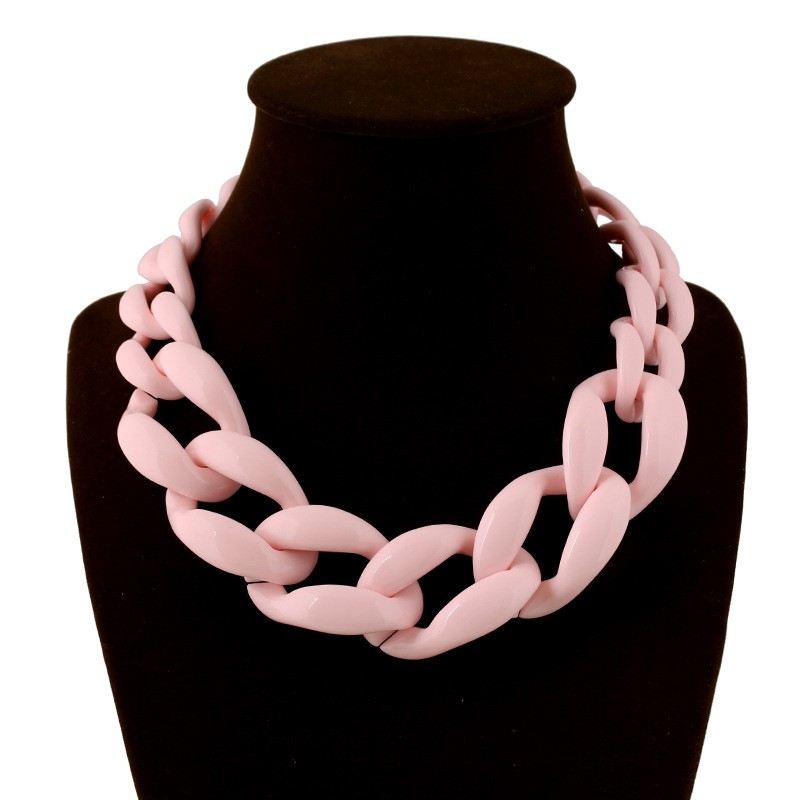 Mode Akryl Twist Dam Uttalande Halsband