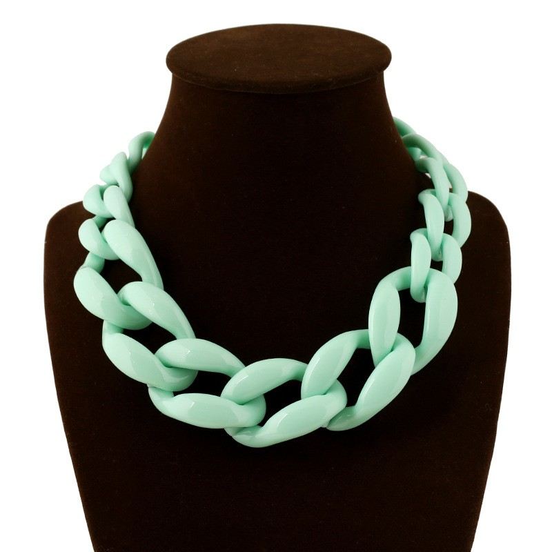 Mode Akryl Twist Dam Uttalande Halsband
