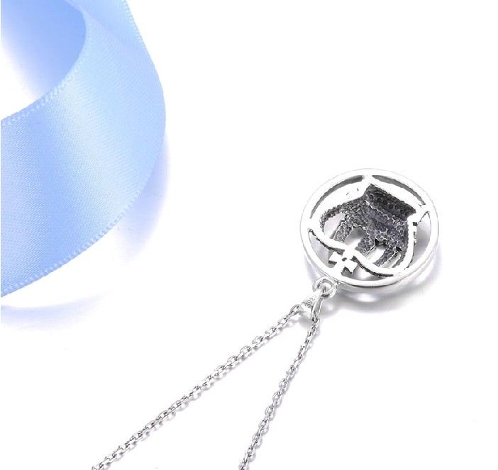 Romantisk Kejserlig Krona 925 Sterling Silver Damhalsband
